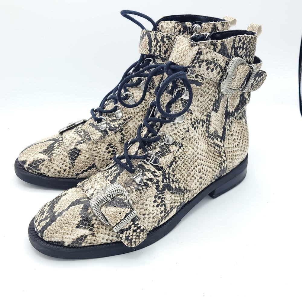 Schutz snakeskin boots women's size 8